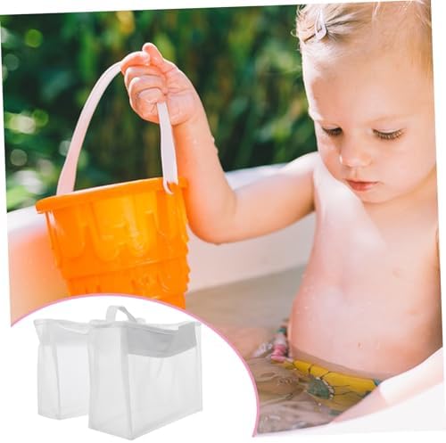 SOLUSTRE Tub Storage Bag with Hanging Straps and Clear Mesh Design