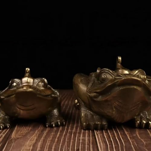 Julrybox Brass Toad Feng Shui Wealth Ornament