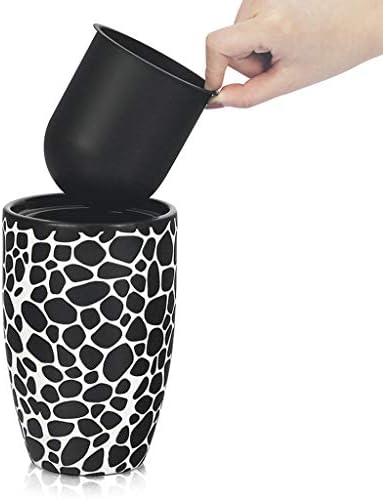 UNNS Ceramic Toilet Brush with Stand and Brush Head Replacement 1