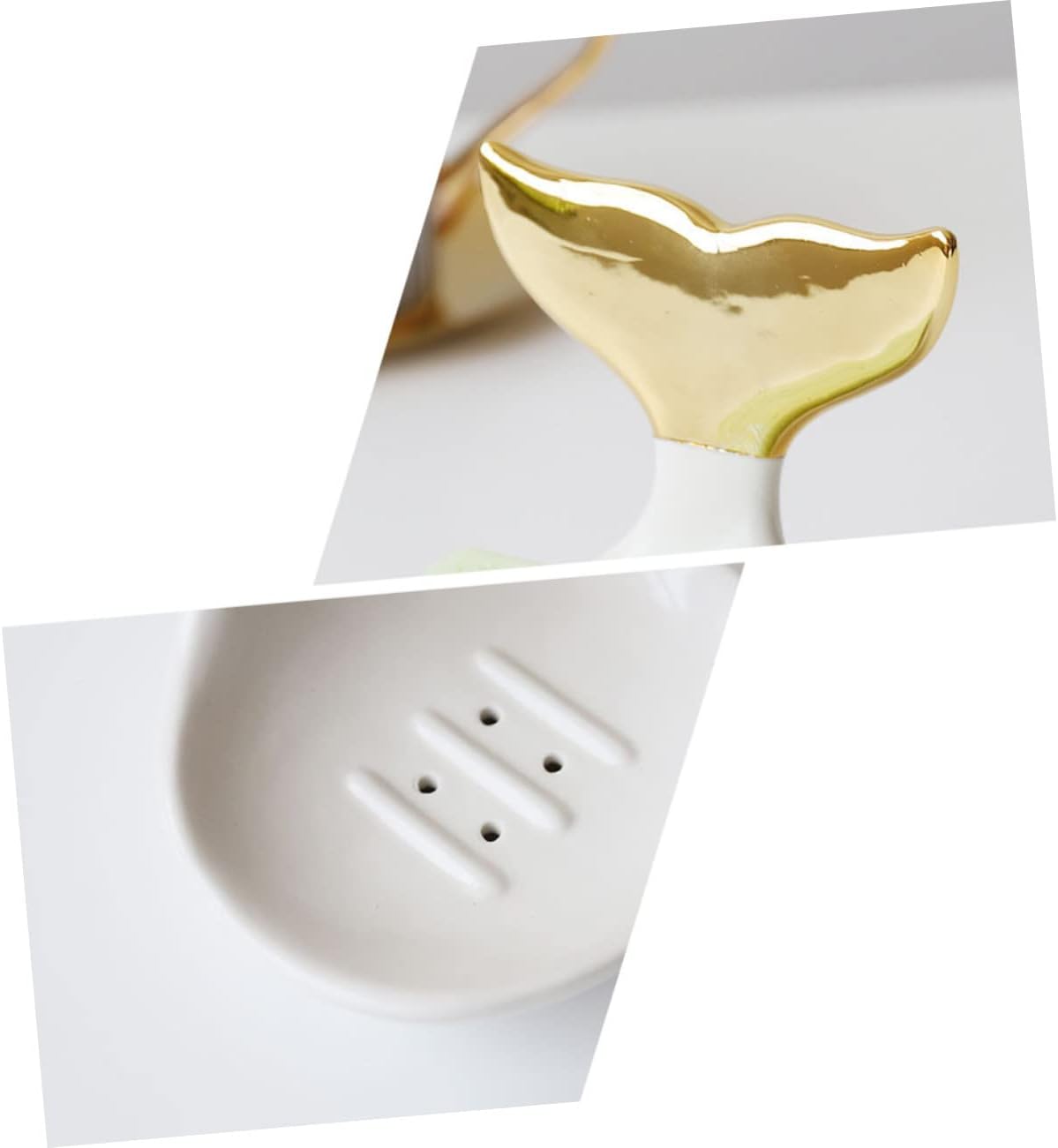 PRETYZOOM Ceramic Soap Holder Modern Ring Organizer