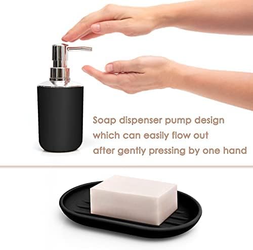 Moss Stone 6 Piece Black Bathroom Accessory Set