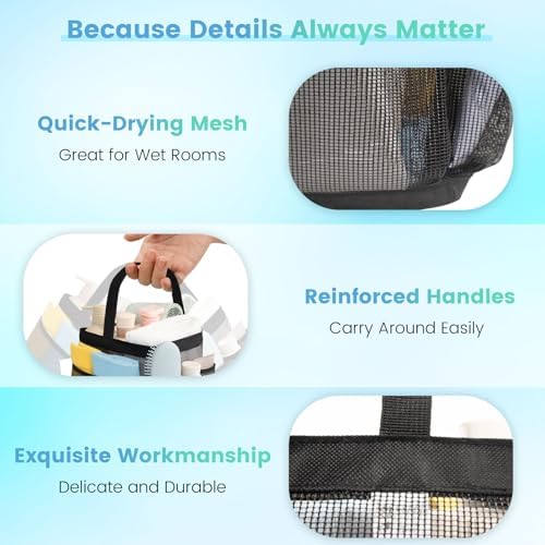 Asisnt Mesh Shower Caddy with 9 Pockets