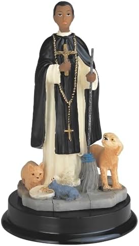 ICE ARMOR 5 Inch Saint Martin de Porres Statue