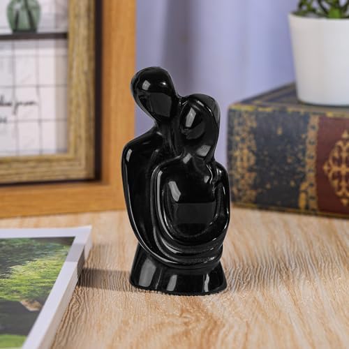 Sportmusies Black Obsidian Romantic Couple Sculpture 1