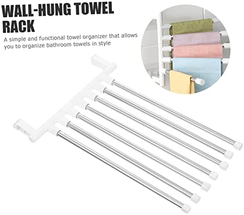 NUOBESTY 1Set Wall Mounted Towel Rack with Stainless Steel Design