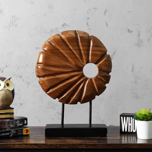Teak Sculpture Home Dcor with Base 138x98x35