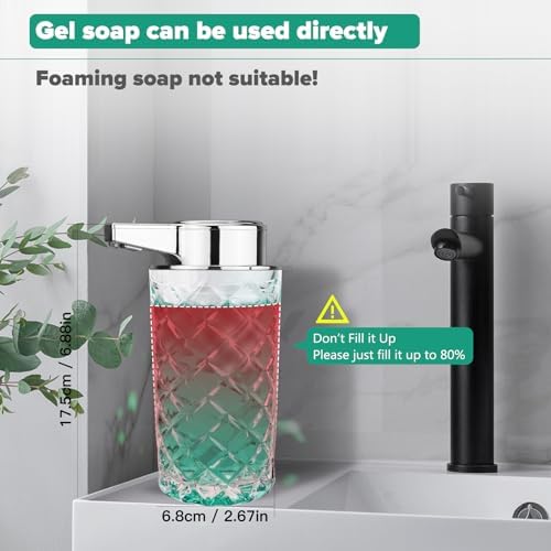 Blancel Automatic Soap Dispenser 11 OZ Glass Touchless