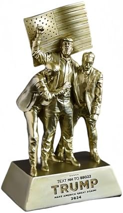 Gold Trump Statue - Fight Fight Pose Home Office Decor