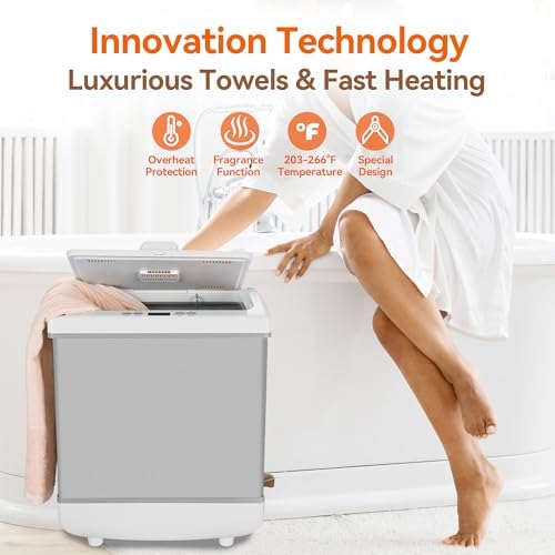 YOSHIKO Heated Towel Warmers 35L Electric Bucket with Timer and LED Display