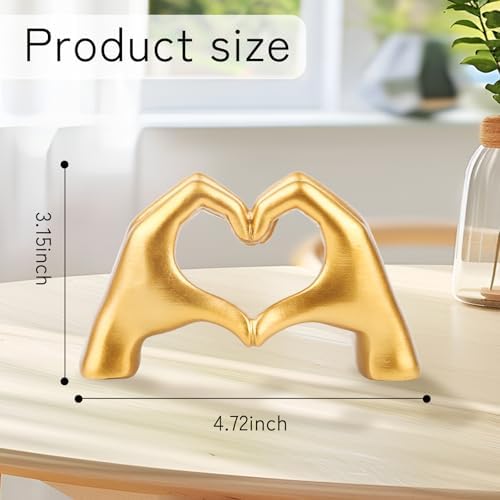 BUBUHSHM Resin Hand Heart Sculpture