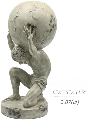 Lukitas Atlas Holding Earth Statue Resin 115 Inches