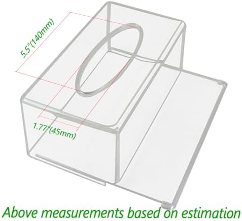 GRACECOTT Square Clear Acrylic Tissue Box