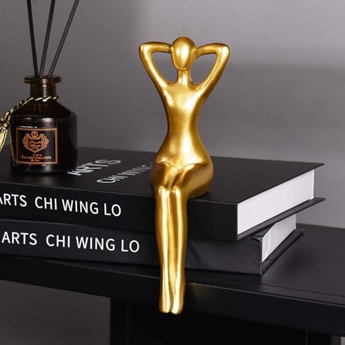 Quoowiit Gold Thinker Statue Set of 3