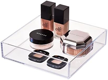 InterDesign Clarity Clear Vanity Tray Organizer 8x8x2