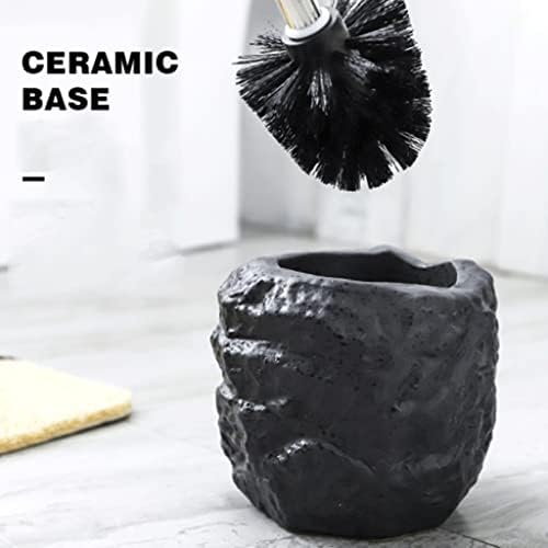 SYXL Toilet Bowl Brush and Holder Set Ceramic Heavy Duty Decorative Four Colors