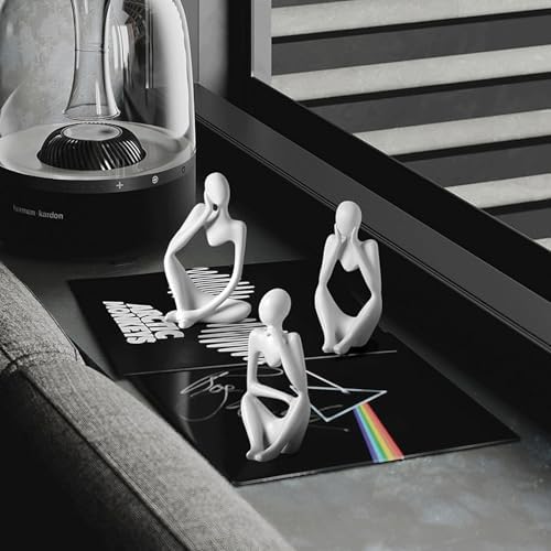 BrownLove 3pcs Decor Abstract Thinker Statues Resin Art Sculptures