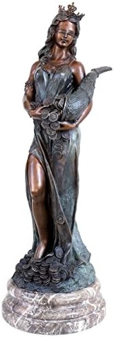 Kunst Ambiente Large Bronze Goddess of Luck Statue
