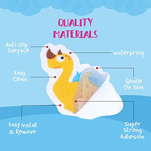 Hebayy 30 Non-Slip Bathtub Stickers with Dinosaur Design 1