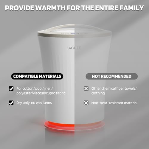 Lagute Towel Warmers Bucket with 24H Delay RGB Light
