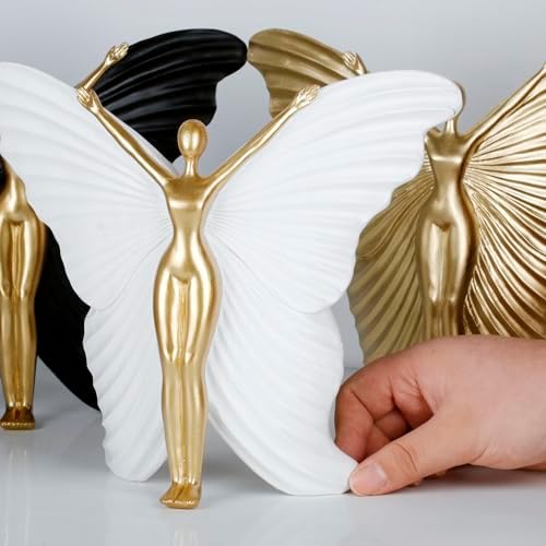 Wisifayardin Black Fairy Statues Indoor Decor - Resin Modern Home Sculpture