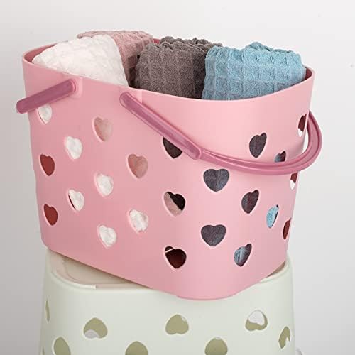 Anyoifax Portable Shower Caddy Tote with Handle - Pink