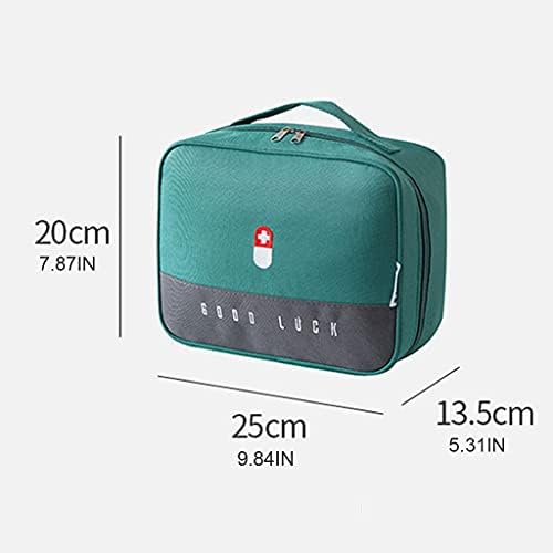XANHOY Large-Capacity Medicine Box with Zippered Mesh Pockets