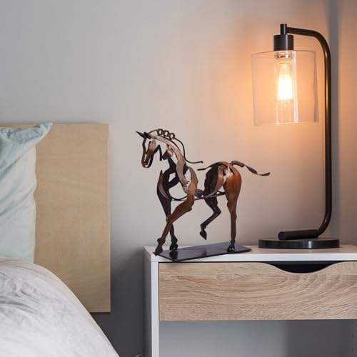 Handmade Horse Statue - Rustic Decor for Home and Office Brown