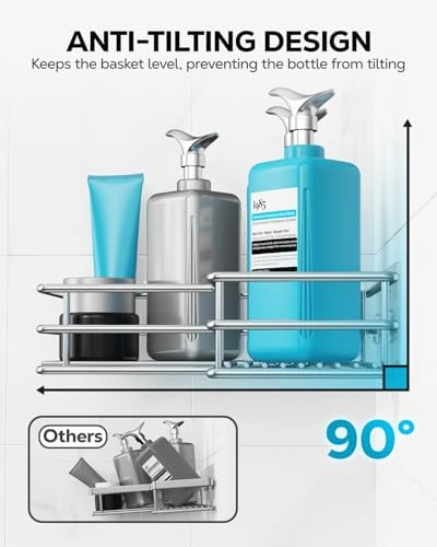 Nieifi Corner Shower Shelves 2 Pack Stainless Steel Caddy with Hooks