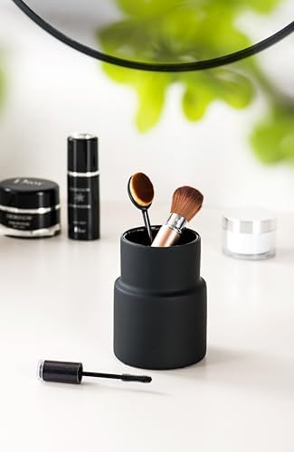 Modern Matte Ceramic Toothbrush Holder Black