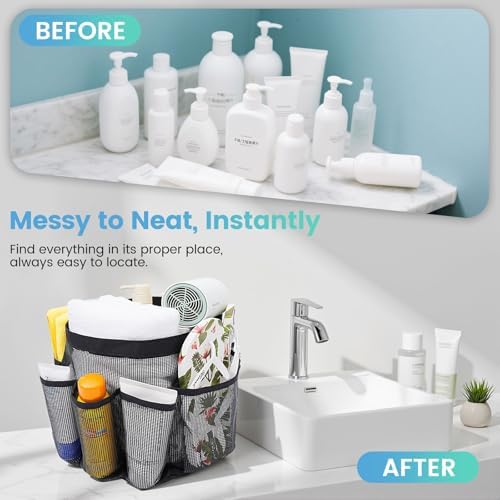 Asisnt Mesh Shower Caddy with 9 Pockets