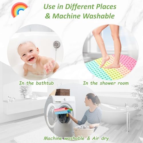 Joiyota Baby Toddler Bath Mat with Push Pop Bubbles
