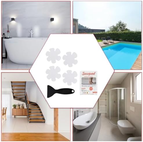 Non-Slip Bathtub Stickers with Premium Scraper
