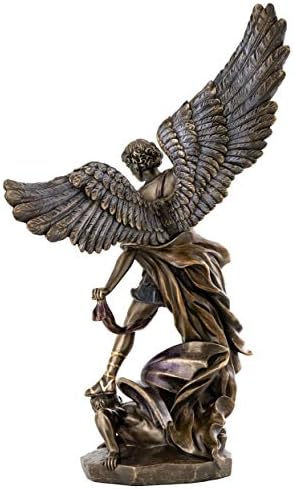Top Collection Archangel St Michael Statue - 145 Inch Cold-Cast Bronze