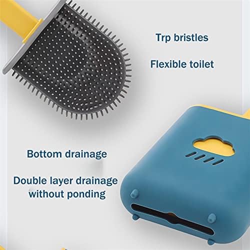 Toilet Brush Holder Set with Soft Bristles and TPR Material