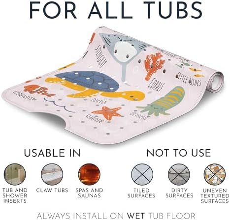 Homerella Anti-Slip Baby Bath Mat 40x16 Inch