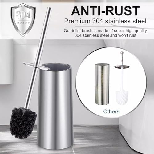 KGYXYXXC Toilet Brush Set with 304 Stainless Steel Handle