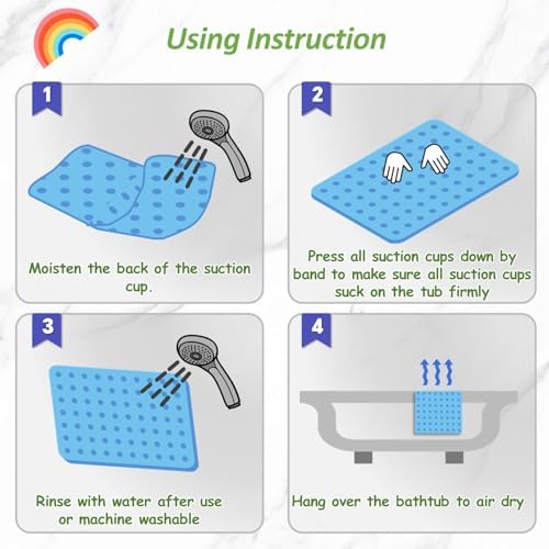 Joiyota Baby Toddler Bath Mat with Push Pop Bubbles