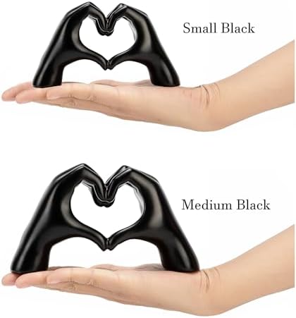 FANTESTICRYAN Heart Hands Love Sculpture Small Black
