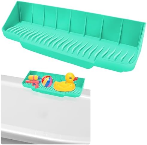 165 Inch Silicone Bathtub Splash Guard with 6 Suction Cups