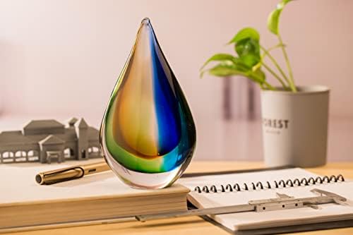 Yao Yuan Hand-Blown Glass Sculpture Blue Green