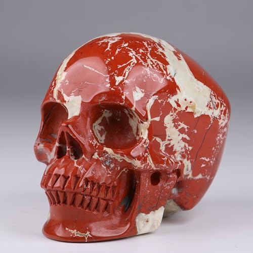 MRSKULL 20 Red Jasper Crystal Skull Statue