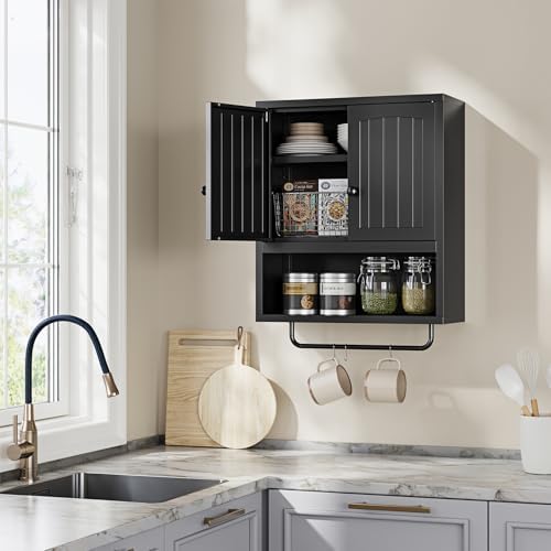 Letaya Metal Bathroom Cabinet with 2 Doors and Towel Rack
