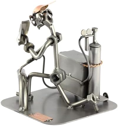 Handmade Welder Sculpture Nuts and Bolts Figurine
