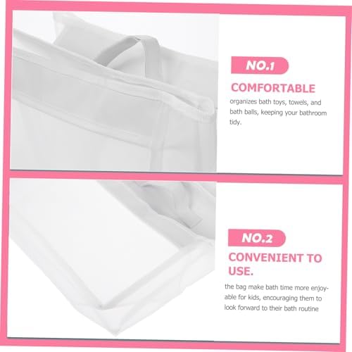 SOPOTUTU Portable Mesh Bath Toy Organizer with Quick Dry Design