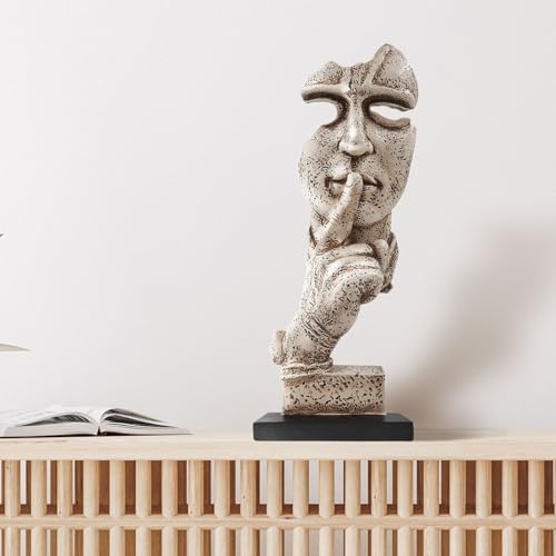 Silence is Golden 12 Inch Resin Thinker Statue