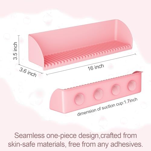 Roslim 2Pack Silicone Splash Guard for Kids with 4 Suction Cups Pink