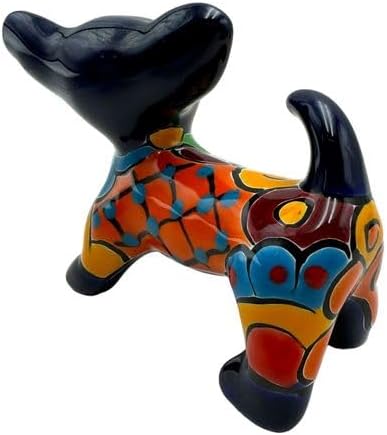 Talavera Pottery Chihuahua Sculpture Folk Art Home Decor