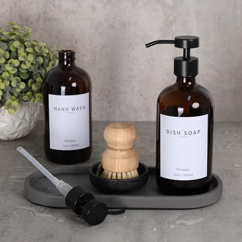 Ronasip 5-Piece Kitchen Soap Dispenser Set