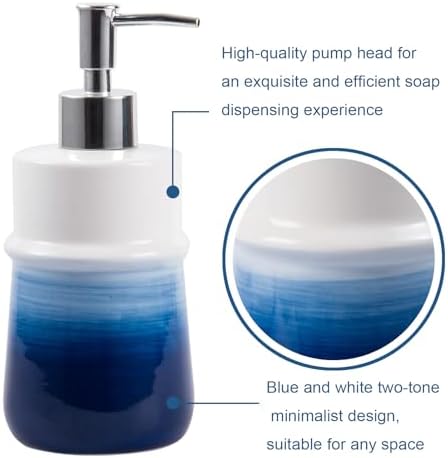 Navy Blue 4-Piece Ceramic Bathroom Accessory Set