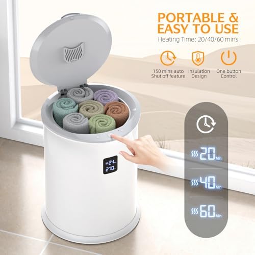 Luxury Hot Towel Warmer with LED Display and 24-Hour Delay